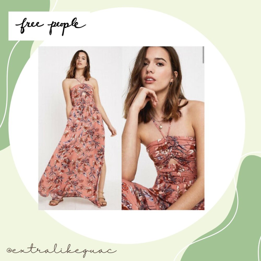 Free People Intimately One Step Ahead Printed Maxi